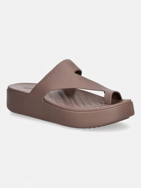 Crocs női papucs Getaway Platform Toe Loop barna