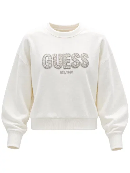 Svetr Guess s autogramem bílý