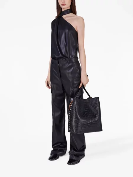 Šalikas Stella Mccartney vieno peties juoda