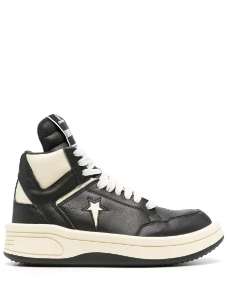 Sneakerși Converse din piele negru