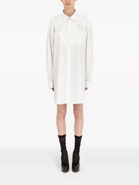 Mini marškininė suknelė Maison Margiela poplinas balta