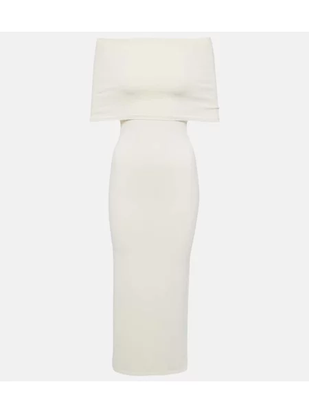 Rochie midi Wardrobe.nyc tricotate până la genunchi de costum alb