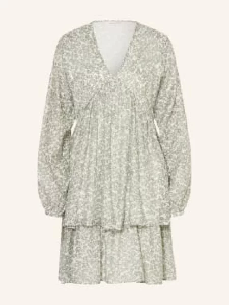 Msch Copenhagen Sukienka Z Muślinu Mschseraphina Z Falbanami gruen biała