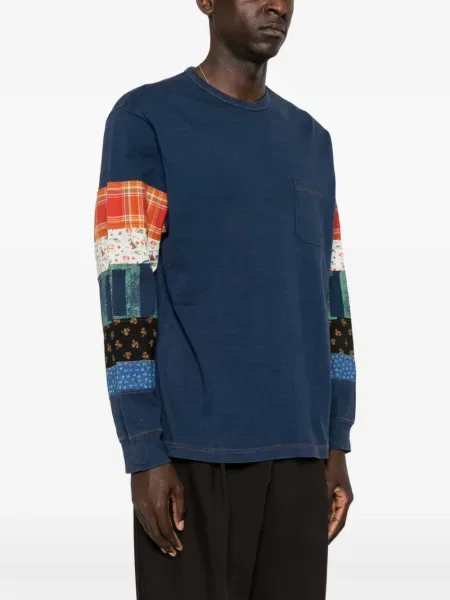 Lung tricou Khoki albastru