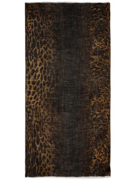 Fular Zadig&voltaire cu imagine cu model leopard negru