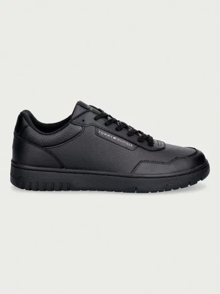 Sneakers Tommy Hilfiger Th Basket Core Leather negru