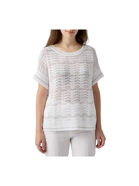 Dzianinowy sweter Le Tricot Perugia biały