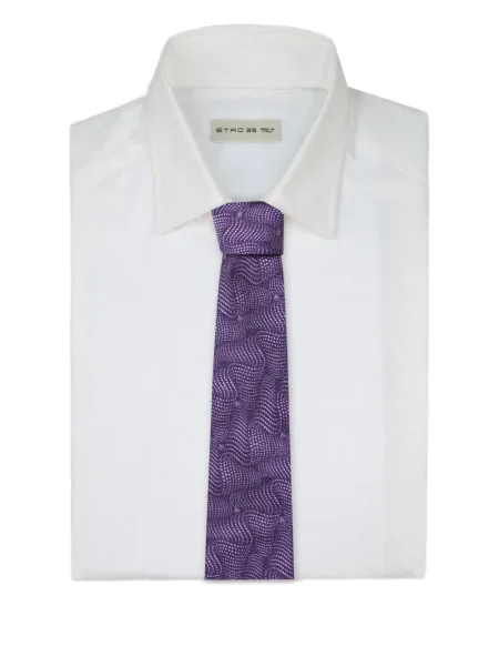 Cravată Etro de mătase violet