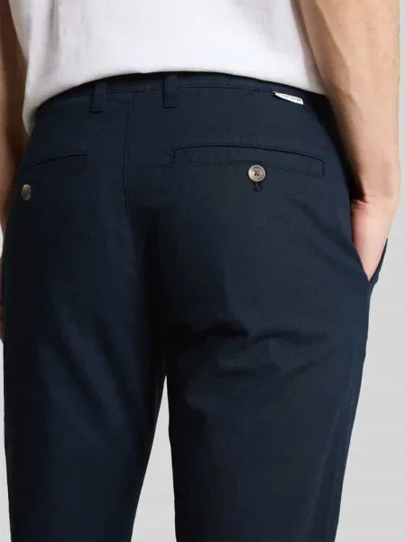 Chinosy o kroju regular fit z mieszanki lnu i bawełny Tom Tailor