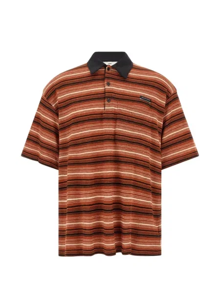 Sală de gimnastică tricou polo Song For The Mute cu dungi maro
