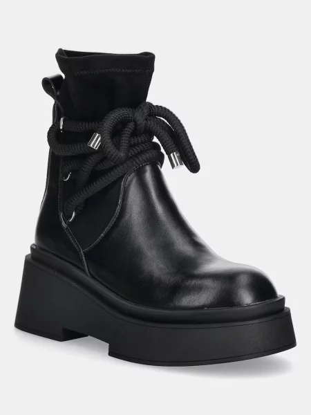 Nízké kozačky GOE na plochém BLACK černá