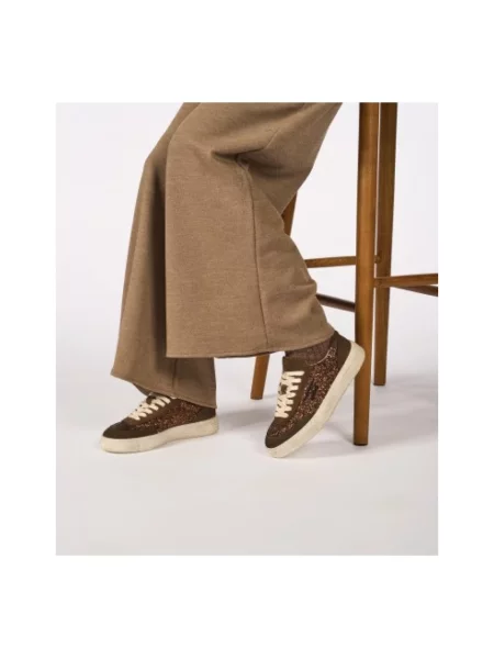 Sneakersy Ghoud z cekinami brązowe