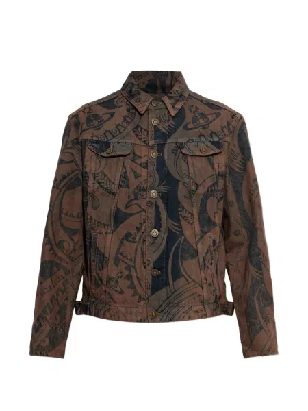 Geacă de blugi Vivienne Westwood cu imagine maro