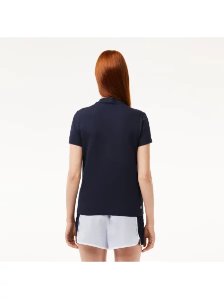 Lacoste Sportowa Koszulka Z Bawełny Technicznej Ultra Dry granatowa