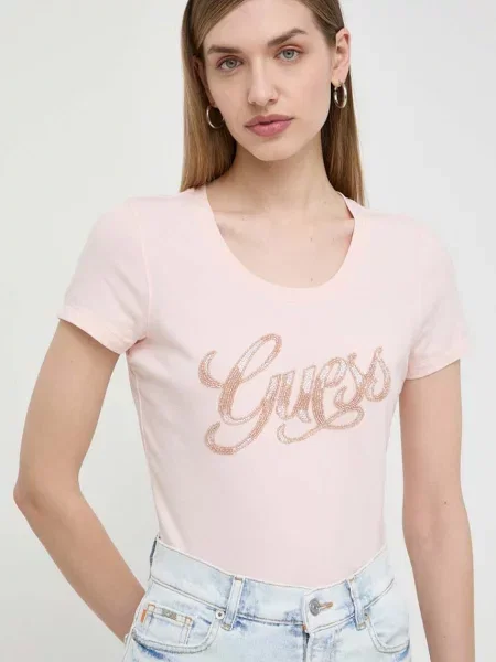 Тениска Guess розово