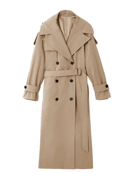 Imily Prehoden plašč kaki bela