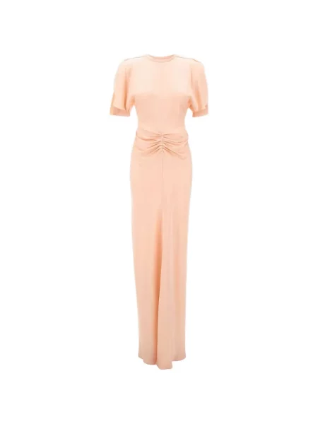 Maxi rochie maxi Victoria Beckham plisată de costum roz