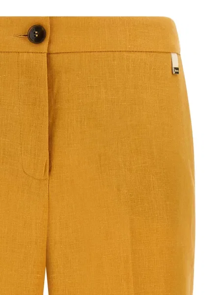 Pantaloni Herno de in plisate portocaliu