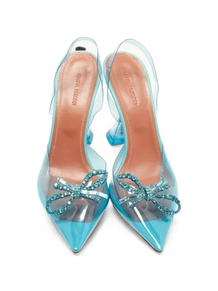 Pantofi cu toc Amina Muaddi slingback albastru