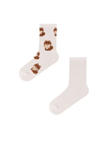 Penti Nogavice PENTI Crew-Socken mit Rüschen im Paar mit flauschigem Hund mešane barve