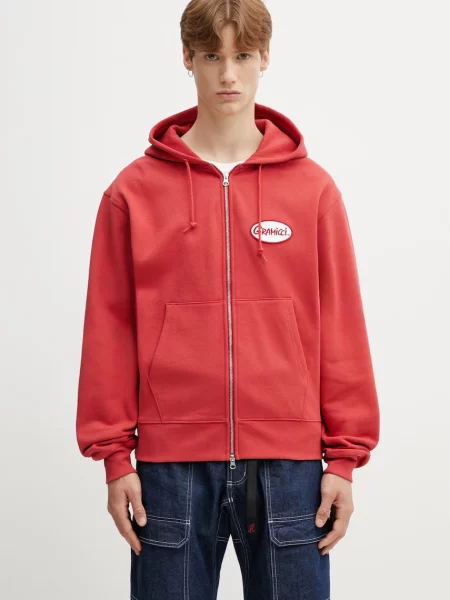 Gramicci OVAL PATCH ZIP HOODED SWEATSHIRT hanorac din pentru bărbați