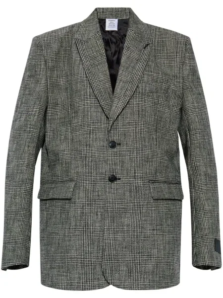 Sacou Vetements în carouri negru