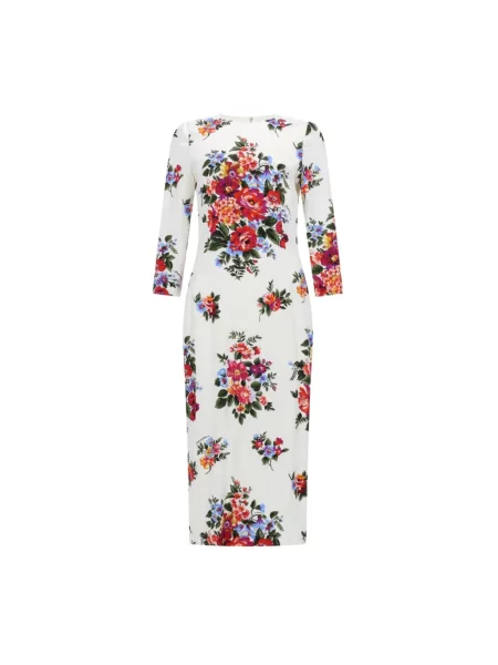 Sukienka midi Dolce And Gabbana z długim rękawem