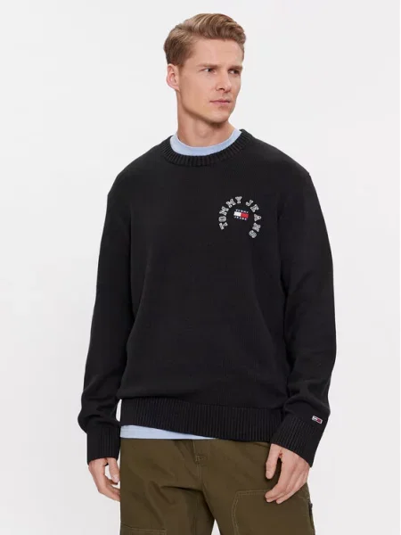 Pulover Tommy Jeans črna