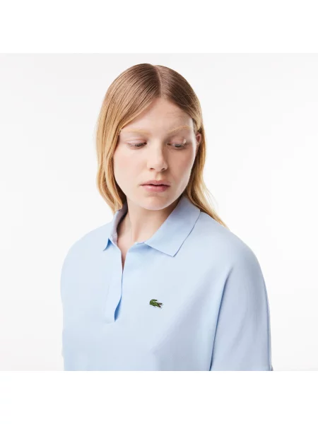 Поло Lacoste голубое