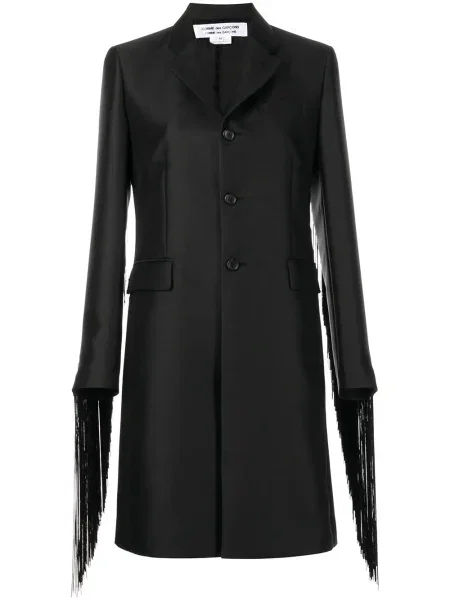 Palton Comme Des Garçons Comme Des Garçons cu franjuri negru