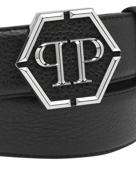 Curea Philipp Plein din piele negru