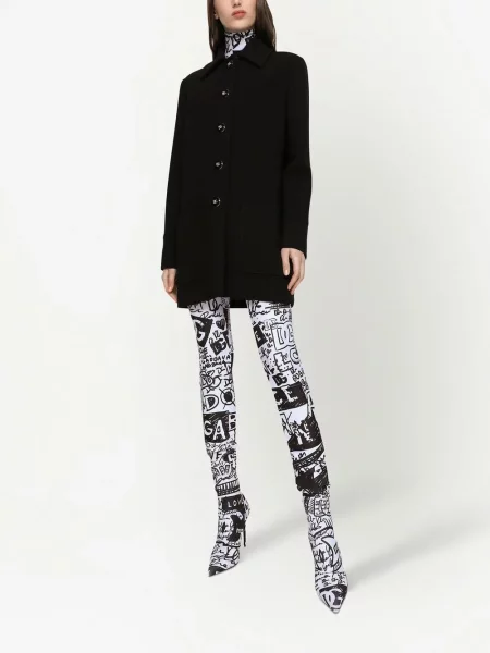 Vienakrūtis paltas Dolce & Gabbana juoda