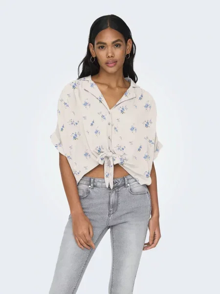 ONLY Bluza ONLPAULA modra / temno modra bela