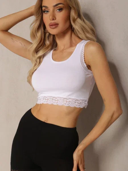 Top Other koronkowy biały