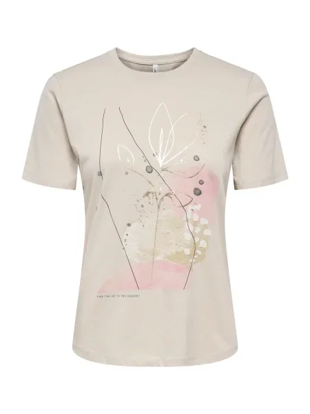 ONLY Tricou ONLKITA JANY închis / auriu / gri piatră / roz deschis bej