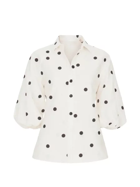 Bluzka Alexis w grochy biała