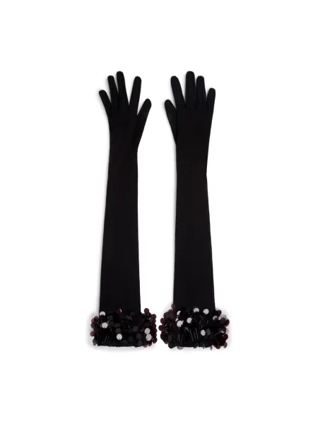 Długie rękawiczki David Koma czarne