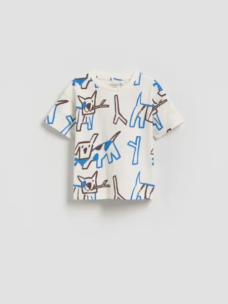Reserved Tricou din crem