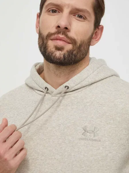 Under Armour Kapucnis melegítőfelső férfi pamuttal Essential Fleece bézs