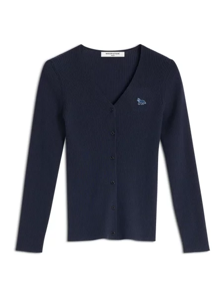 Kardigan Maison Kitsune w paski niebieski