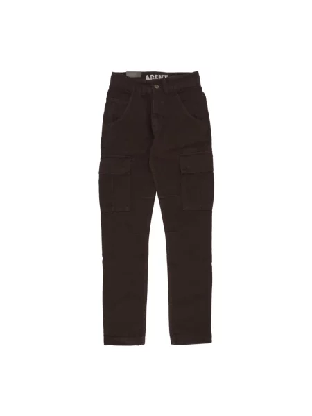 Długie spodnie cargo Alpha Industries brązowe