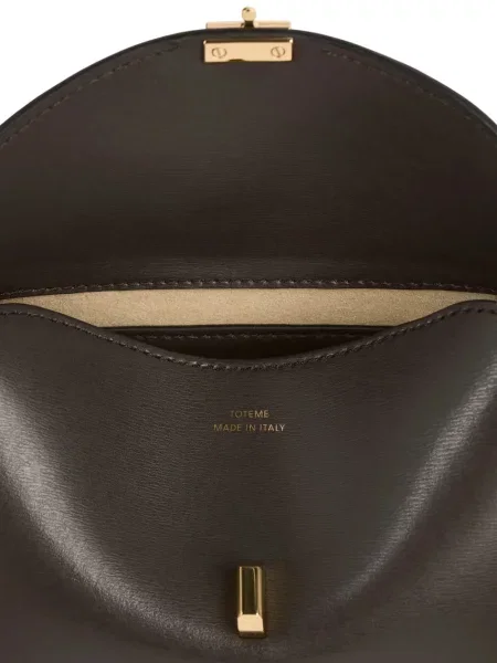Δερμάτινος clutch Toteme καφέ