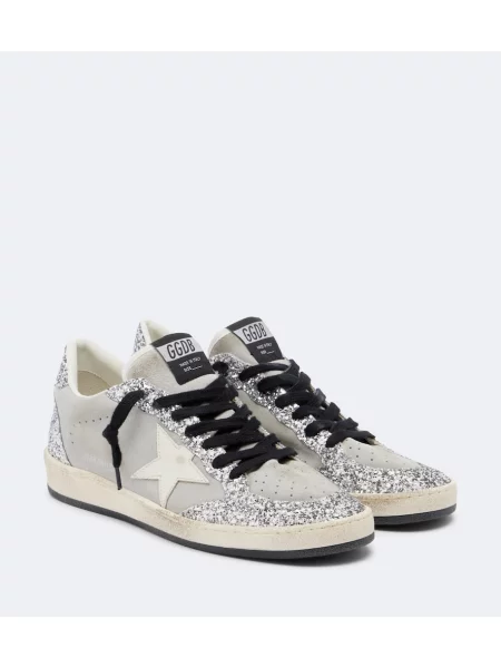Sneakerși Golden Goose Ball Star din piele de căprioară gri