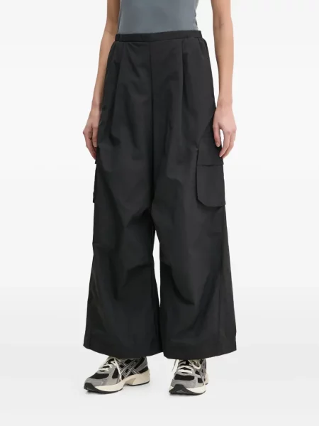 Pantaloni palazzo Adidas cu dungi plisat cu imagine albastru