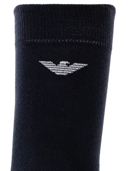 Șosete Emporio Armani cu broderie albastru