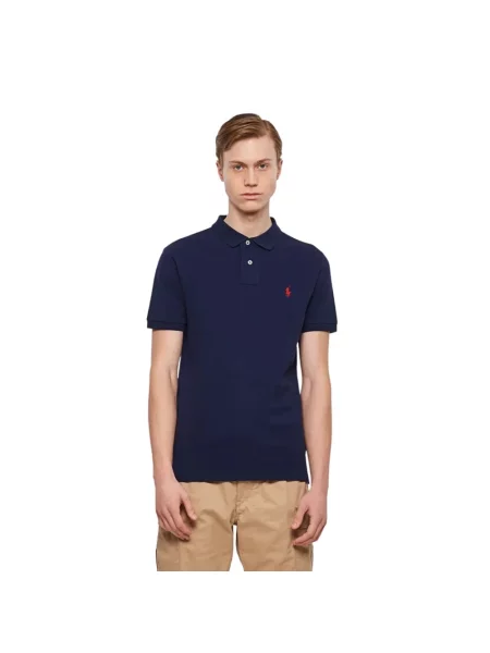 Koszulka polo Polo Ralph Lauren z siateczką z siateczki niebieska