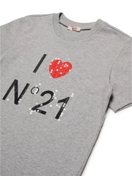 Koszulka dziecięca N°21 szara