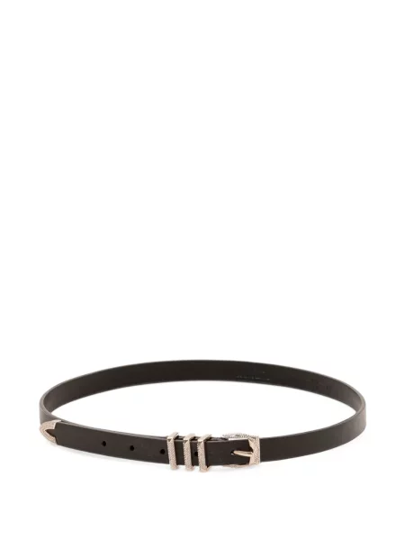 Stras curea Pinko din piele negru