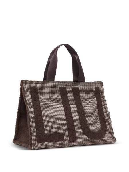 Geantă shopper Liu Jo în carouri maro