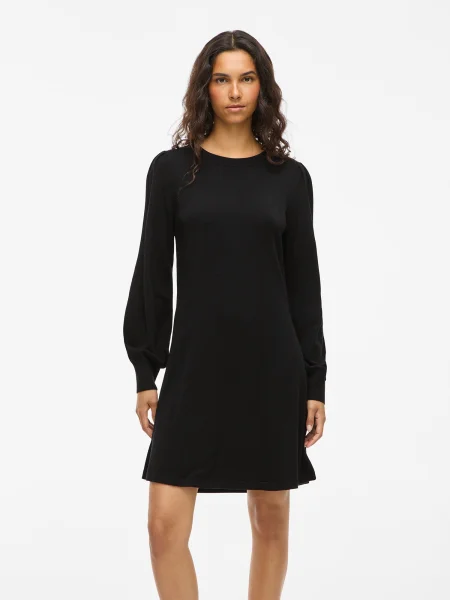 VILA Rochie tricotat VIRICKY' negru